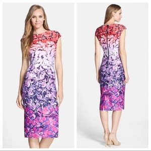 vince camuto floral sheath dress
